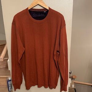 Robert Graham Men's Burnt Orange Crewneck Sweater